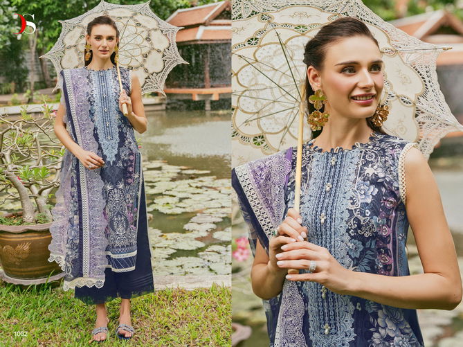 Jade Needle wonder 24-2 By Deepsy Suit Embroidery Cotton Pakistani Suits Wholesale Online